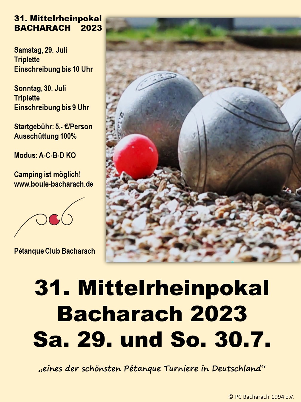 31. Mittelrheinpokal Bacharach 2023 Triplette – Homberger Turnverein E.V.